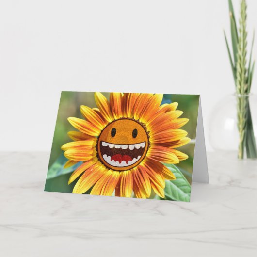 Carte Tournesol heureux. (Devant)