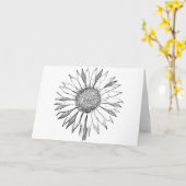 Carte Tournesol illustré (Fleur jaune)