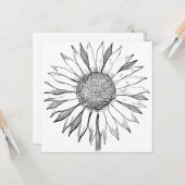 Carte Tournesol illustré (Devant/Arrière en situation)
