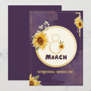 Carte tournesol international Fête de la femme 2025 Mars