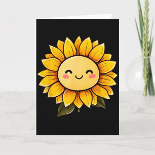 Carte Tournesol Mignon Floral Fleur Joyeuse Graphique Dr
