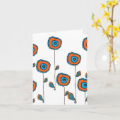 Carte Tournesol orange II par des conceptions de Cynthia (Fleur jaune)