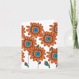 Carte Tournesol orange III par des conceptions de