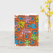 Carte Tournesol orange par des conceptions de Cynthia (Fleur jaune)