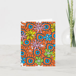 Carte Tournesol orange par des conceptions de Cynthia
