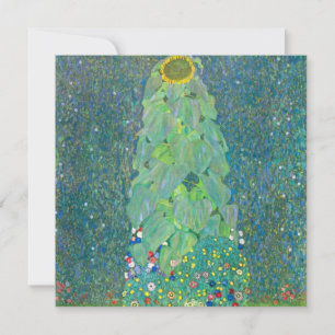 Carte Tournesol par Klimt, Art Nouveau Fleurs Vintage