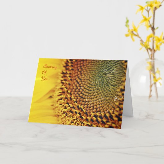 Carte Tournesol - Pensez À Vous (Fleur jaune)