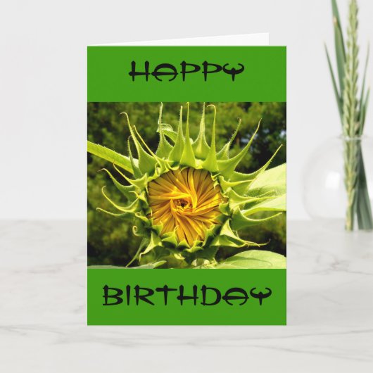 Carte Tournesol photo Anniversaire (Devant)