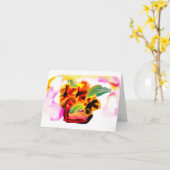 Carte Tournesol pour la fête des mères  (Fleur jaune)