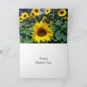 Carte Tournesol pour la maman (Intérieur)