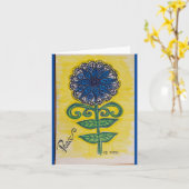 Carte Tournesol pour la paix (Fleur jaune)