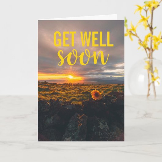 Carte Tournesol | Prompt rétablissement (Fleur jaune)