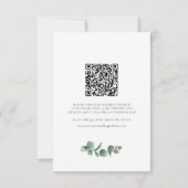 Carte Tournesol rustique QR Code Mariage Enregistrer la  (Dos)