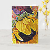 Carte Tournesol simple (Fleur jaune)