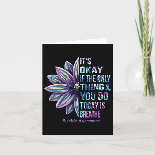 Carte Tournesol Suicide Prévention Mois de sensibilisati (Devant)