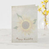 Carte tournesol sur arrière - plan texturé doux (Fleur jaune)
