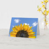 Carte tournesol sur le ciel d'été (Fleur jaune)