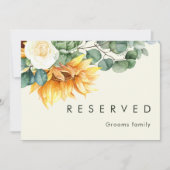 Carte Tournesol Tournesol clair Jaune signe réservé (Devant)