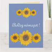 Carte Tournesol trio - jour du nom (Devant)