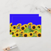 Carte tournesol Ukraine Drapeaux couleurs soutien  (Devant/Arrière en situation)