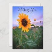 Carte Tournesol Vous Manquant À Dusk Photo Custom (Devant)