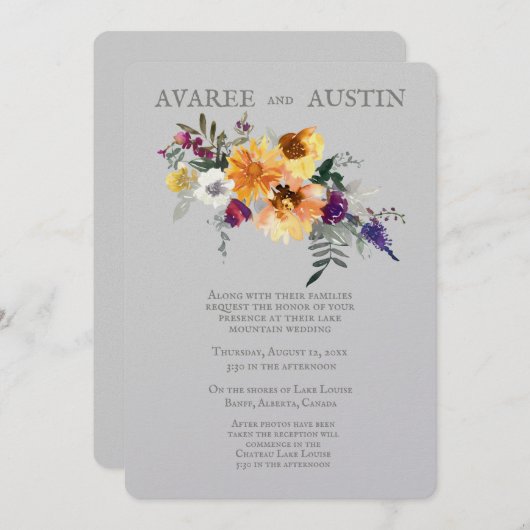 Carte Tournesols automne (Devant / Derrière)