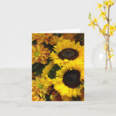 Carte Tournesols blancs à l'intérieur (Fleur jaune)