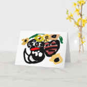 Carte tournesols dalmates (Fleur jaune)