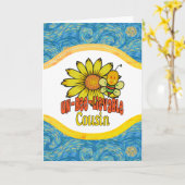 Carte Tournesols et abeilles cousins incroyables (Fleur jaune)