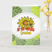 Carte Tournesols et abeilles incroyables de grand-mère (Fleur jaune)