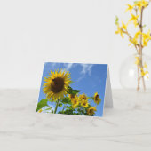 Carte Tournesols et papillons (Fleur jaune)