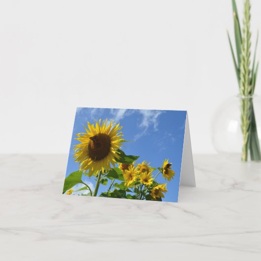 Carte Tournesols et papillons (Devant)
