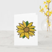 Carte Tournesols Jaune Clair (Fleur jaune)