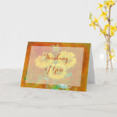 Carte tournesols peints doux (Fleur jaune)