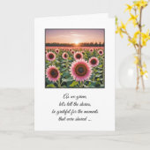 Carte Tournesols roses pour la sympathie (Fleur jaune)