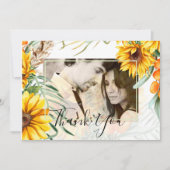 Carte Tournesols Rustiques Pampas Mariage en herbe (Devant)