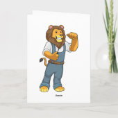 Carte Tournevis de bricoleur comme un lion (Dos)