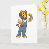 Carte Tournevis de bricoleur Lion (Fleur jaune)