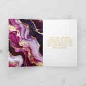 Carte Tournoi de marbre rouge et or de Bourgogne Anniver (Intérieur)