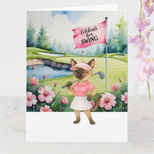 Carte Tournoi féminin de golf pour le golf de chats de S