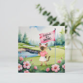 Carte Tournoi féminin de golf pour le golf de chats de S (Debout devant)