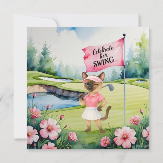 Carte Tournoi féminin de golf pour le golf de chats de S (Devant)