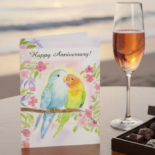 Carte Tourtereaux Joyeux Anniversaire