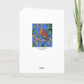 Carte Tourtledoves parmi les fleurs (Dos)