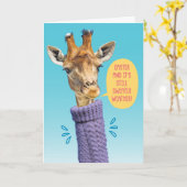 Carte Tourtleneck Sweater Giraffe-Pâques Sweer Météo (Fleur jaune)