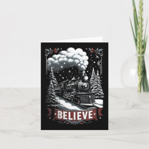 Carte Tous à bord Express polaire Noël Pôle Nord Noël