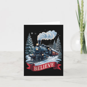 Carte Tous à bord Express polaire Noël Pôle Nord Noël