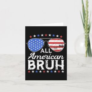 Carte Tous Américains Bruh Funny Enfants Ados Garçons Pa