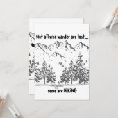 Carte Tous ceux qui vagabondent ne sont pas perdus Amuse (Devant/Arrière en situation)