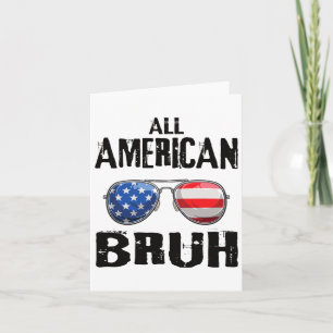 Carte Tous les Américains 4 juillet garçons Ados patriot